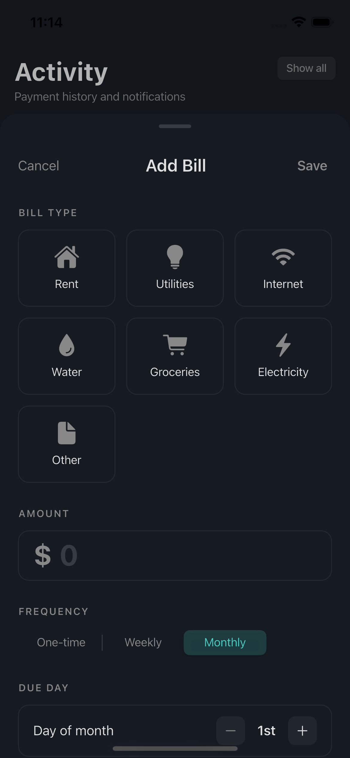 Add Bill